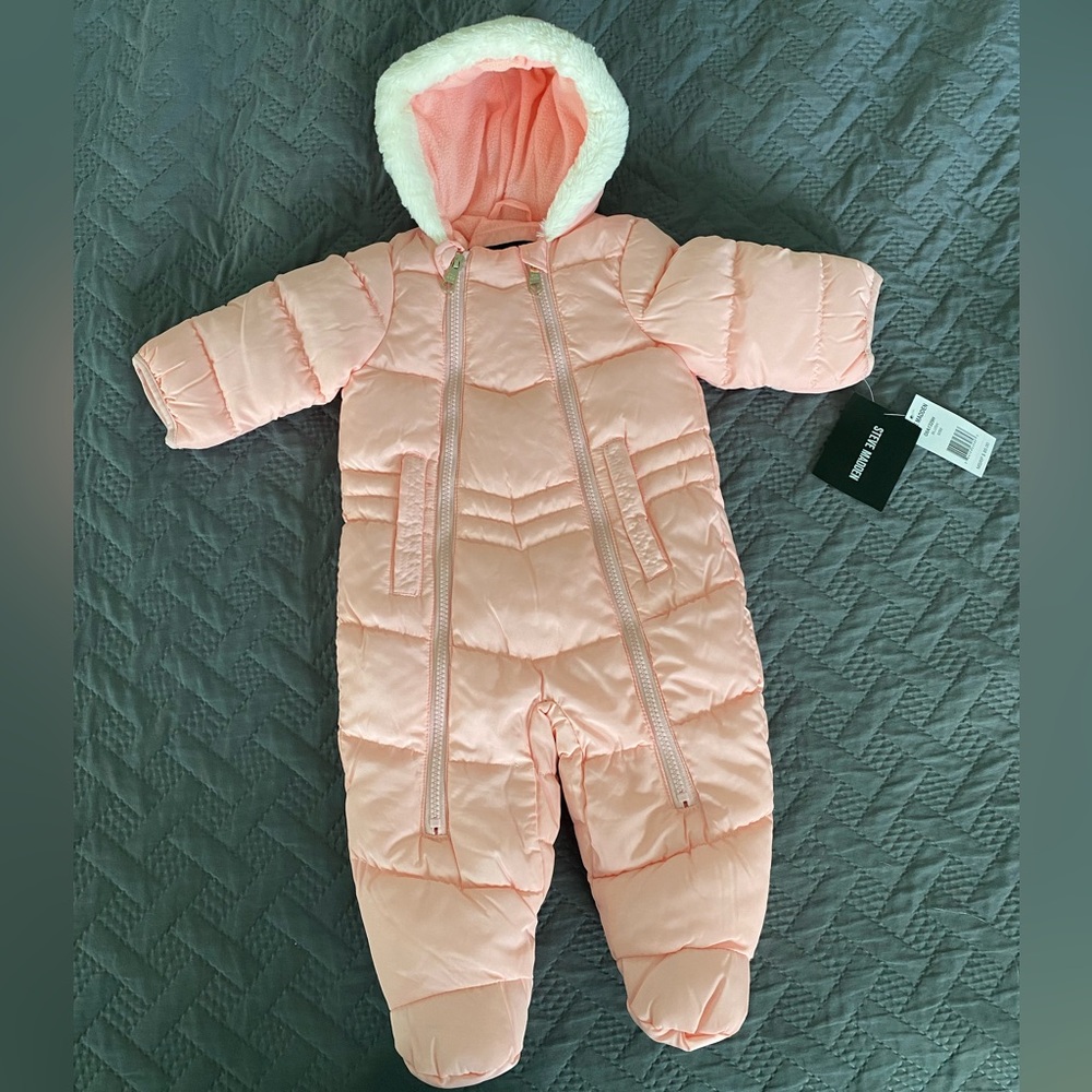 Steve Madden 6/9 Months Winter Snow Suit - Blush